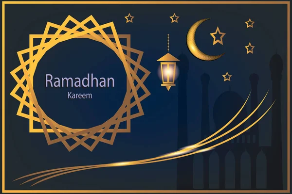 Diseño Islámico Con Tema Ramadán Eid Para Post Medios — Vector de stock