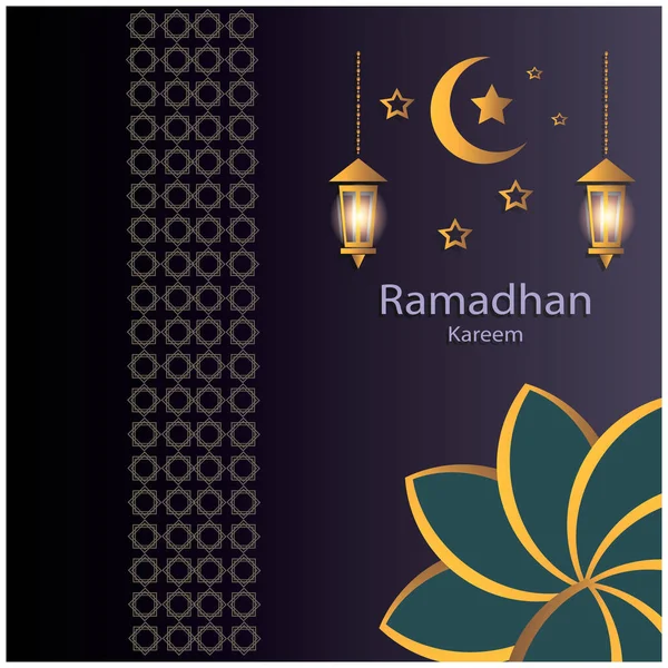 Diseño Islámico Con Tema Ramadán Eid Para Post Medios — Vector de stock