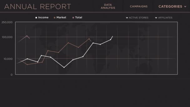 Dados Animados Gráfico Crescimento Infográfico — Vídeo de Stock