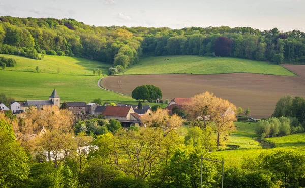 Hollanda Nın Limburg Ilindeki Schin Geul Köyünün Panoramatik Manzarası — Stok fotoğraf