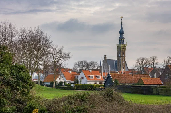 Hollanda Nın Zeeland Eyaletindeki Veere Kentinin Manzarası — Stok fotoğraf