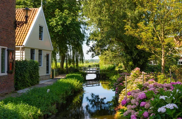 Landschap Met Kanaal Het Dorp Ransdorp Dat Deel Uitmaakt Van — Stockfoto