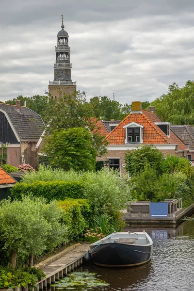 Vue Ville Historique Néerlandaise Hindeloopen Dans Province Frise — Photo