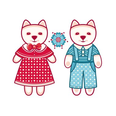 Şirin köpek. vektör illüstrasyonu