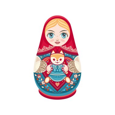 Matryoshka. Vektör çizim