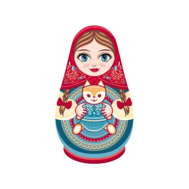 Matryoshka. Vektör çizim