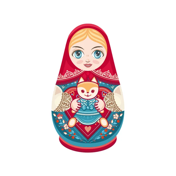 Matrioska. Ilustración vectorial — Vector de stock