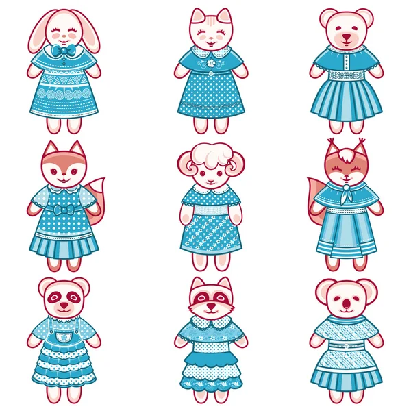 Sevimli koyun. Beyaz arka plan üzerinde vektör çizim. 