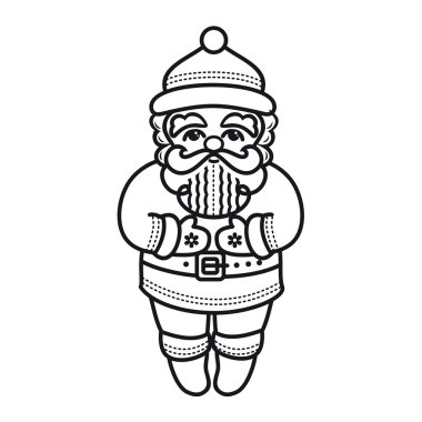 Noel Baba. İzole vektör çizim