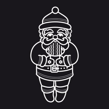 Noel Baba. İzole vektör çizim