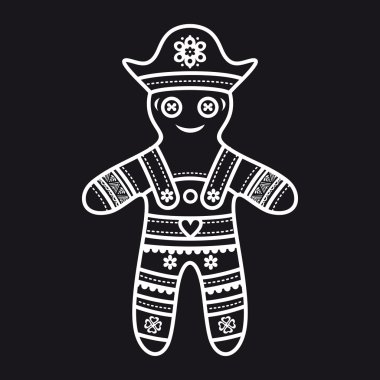 Zencefilli kurabiye adam. vektör çizim