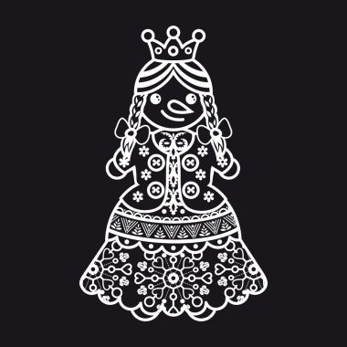 Kardan adam. İzole vektör çizim