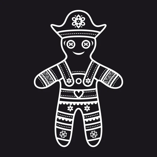 Zencefilli kurabiye adam. vektör çizim