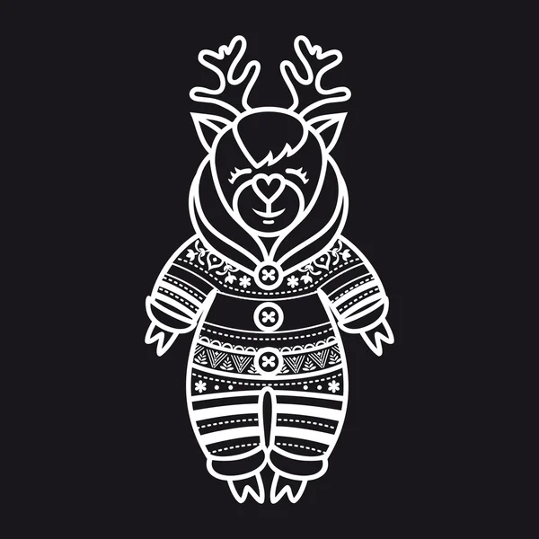 Noel geyiği. vektör çizim