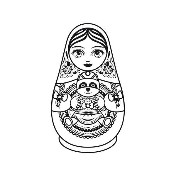 Matryoshka. Rus Halk Matruşka oyuncağı. Babushka bebek.