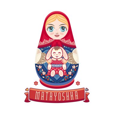 Matryoshka. Rus Halk Matruşka oyuncağı.