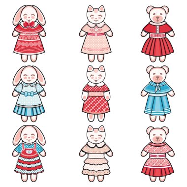 Hayvan. Çocukların oyuncakları. Vektör çizim.