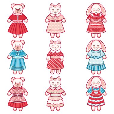 Hayvan. Çocukların oyuncakları. Vektör çizim.