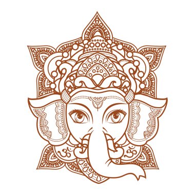 Hindu fil Tanrı Lord Ganesh baş. 