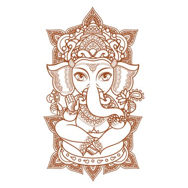 Lord Ganesha. Vektör çizim