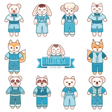 Hayvan. Çocukların oyuncakları. Vektör çizim.