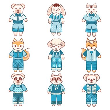 Hayvan. Çocukların oyuncakları. Vektör çizim.