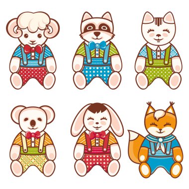 Hayvan. Çocukların oyuncakları. Vektör çizim.