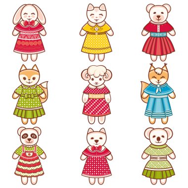 Hayvan. Çocukların oyuncakları. Vektör çizim.