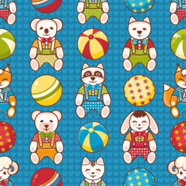 Çocuk seamless modeli. Vektör çizim. 