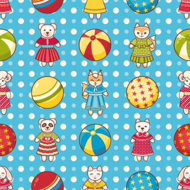 Çocuk seamless modeli. Vektör çizim. 
