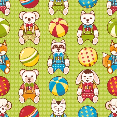 Çocuk seamless modeli. Vektör çizim. 