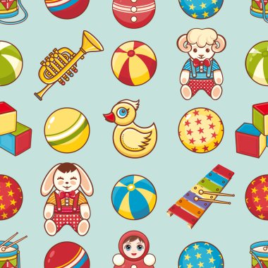 Çocuk seamless modeli. Vektör çizim. 