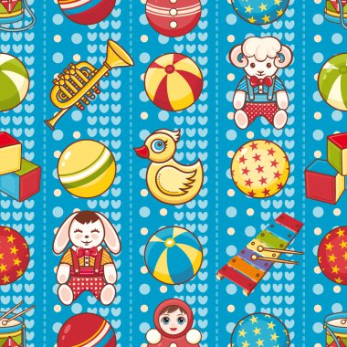 Çocuk seamless modeli. Vektör çizim. 