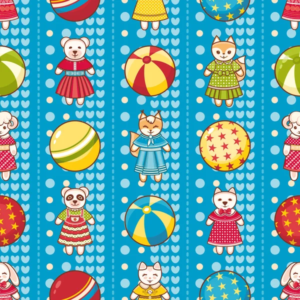 Seamless modeli. Çocukların oyuncakları. Vektör çizim.