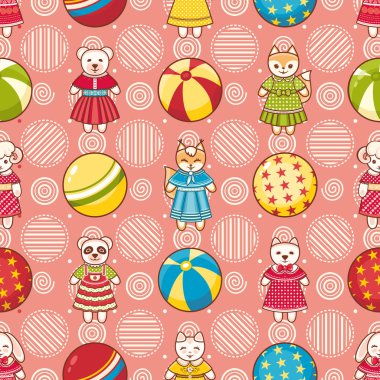 Çocuk seamless modeli. Vektör çizim. 