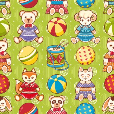 Çocuk seamless modeli. Vektör çizim. 