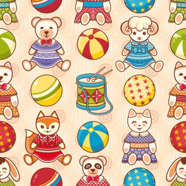 Çocuk seamless modeli. Vektör çizim. 