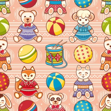 Çocuk seamless modeli. Vektör çizim. 