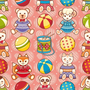 Çocuk seamless modeli. Vektör çizim. 