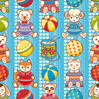 Çocuk seamless modeli. Vektör çizim. 