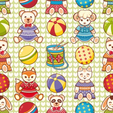 Çocuk seamless modeli. Vektör çizim. 