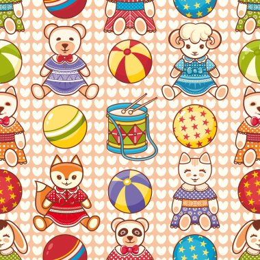 Çocuk seamless modeli. Vektör çizim. 