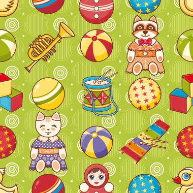 Çocuk seamless modeli. Vektör çizim. 