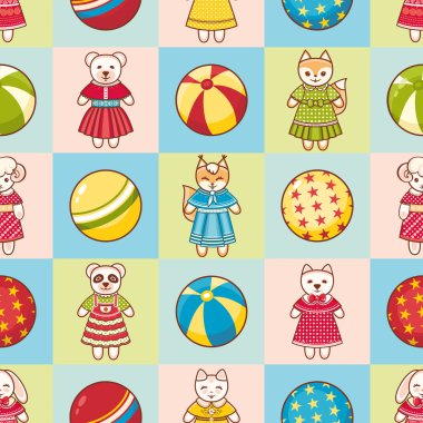 Çocuk seamless modeli. Vektör çizim. 