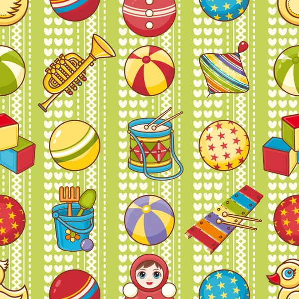 Seamless modeli. Çocukların oyuncakları. Vektör çizim.