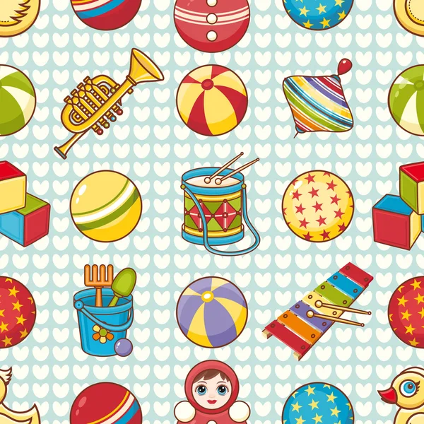 Seamless modeli. Çocukların oyuncakları. Vektör çizim.