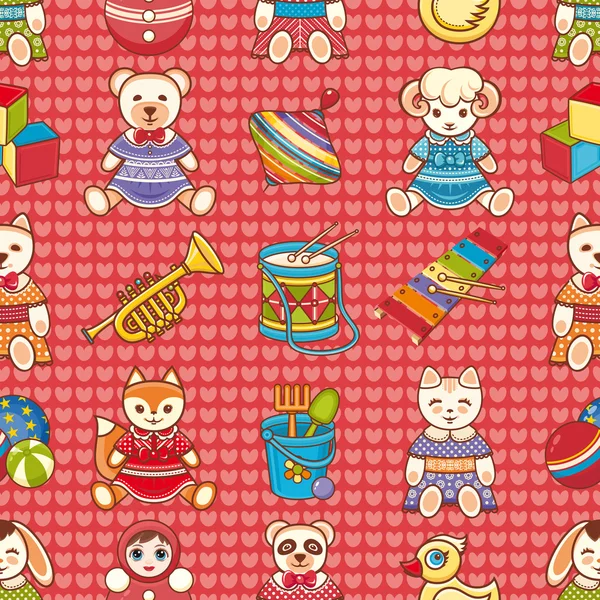 Seamless modeli. Çocukların oyuncakları. Vektör çizim.