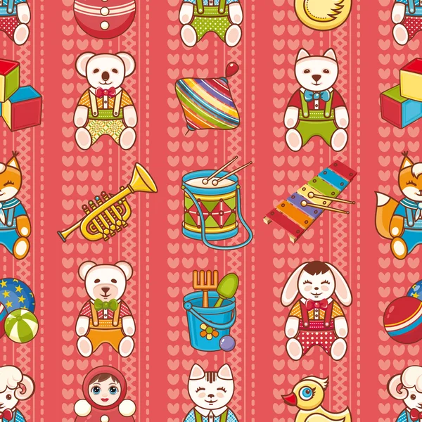 Children's toy. Seamless pattern. — Stock Vector