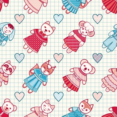 Hayvan. Seamless modeli.