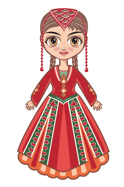 The girl in the Armenian national clothes — Stock Vector